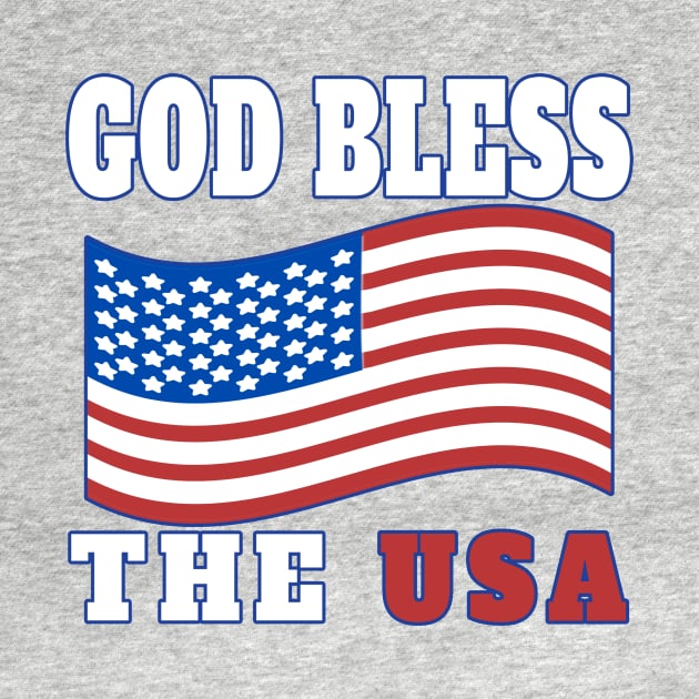 GOD BLESS THE USA | PATRIOT DESIGN GREAT FOR HOLIDAYS LIKE MEMORIAL DAY, 4TH OF JULY, LABOR DAY, OR VETERANS DAY by KathyNoNoise